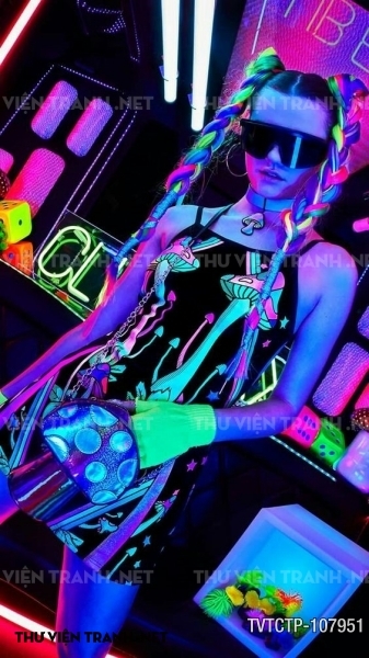 Tranh dán tường  City Punk - Neon
