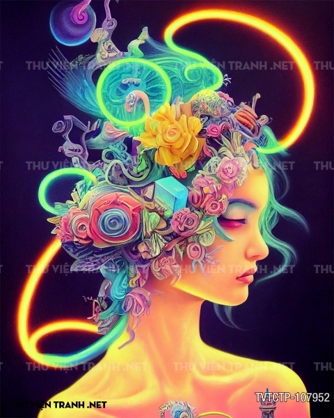Tranh dán tường  City Punk - Neon