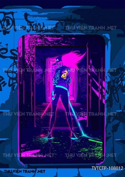 Tranh dán tường City Punk - Neon 1