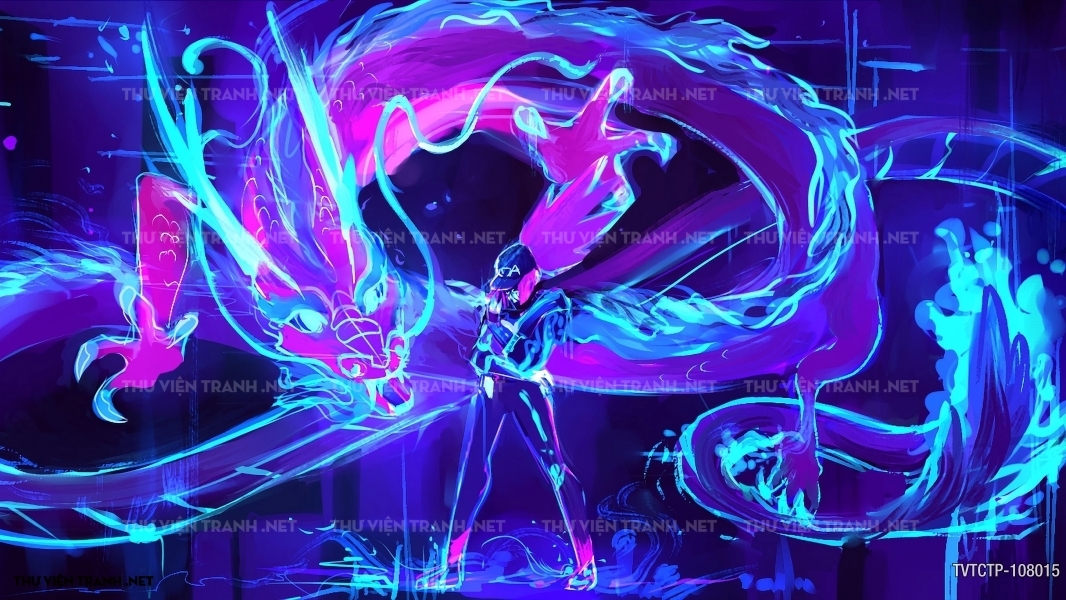 Tranh dán tường City Punk - Neon 1