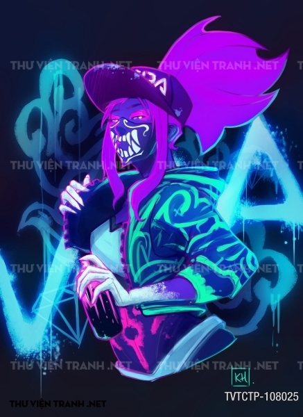 Tranh dán tường City Punk - Neon 1