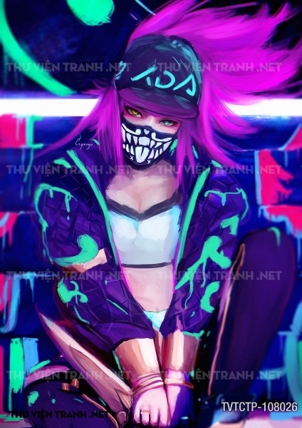 Tranh dán tường City Punk - Neon 1