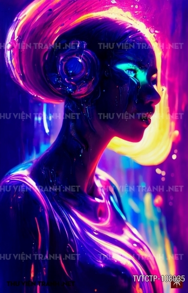Tranh dán tường City Punk - Neon 1