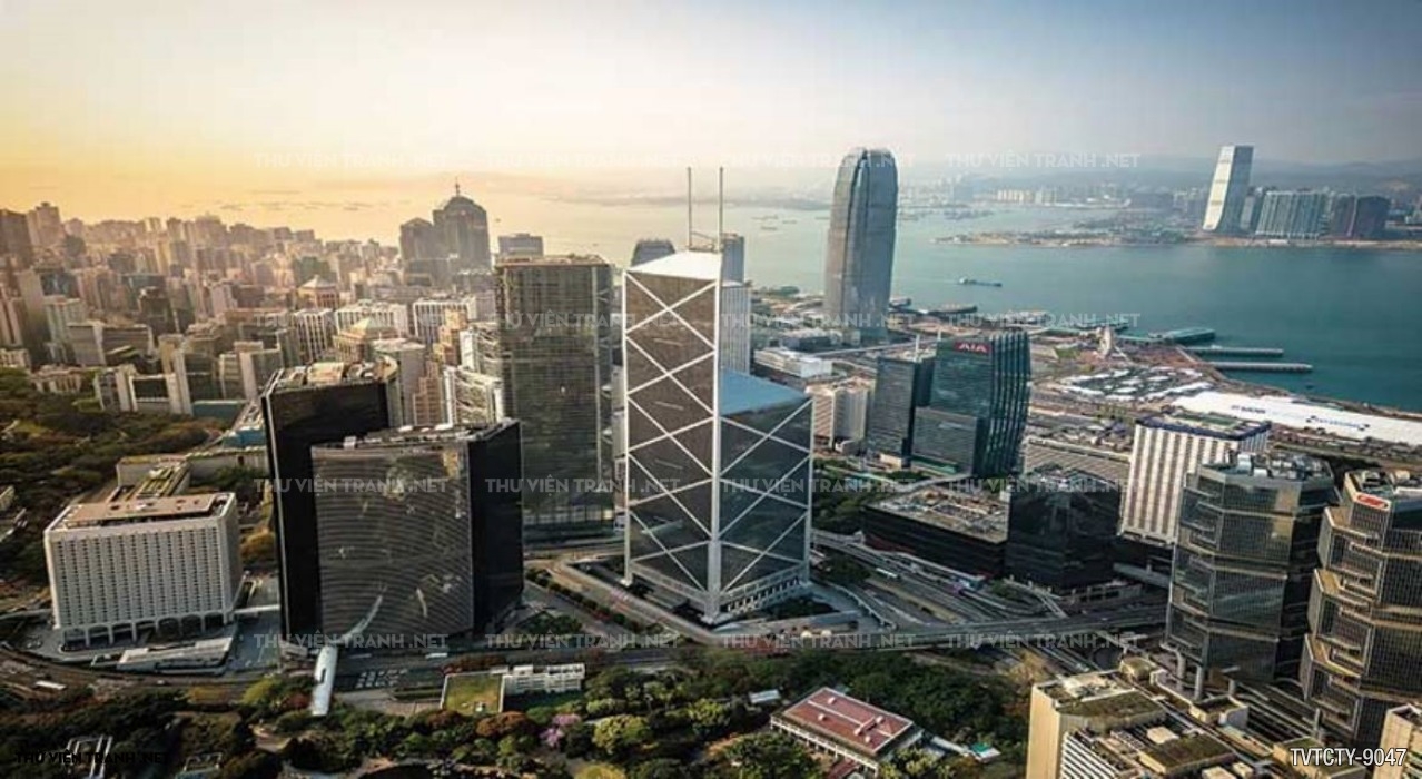 Tranh phong cảnh thành phố hiện đại thế giới