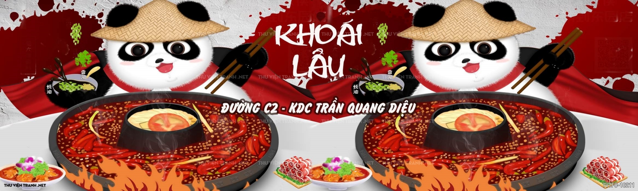 Tranh dán tường quán ăn- các món ăn vặt