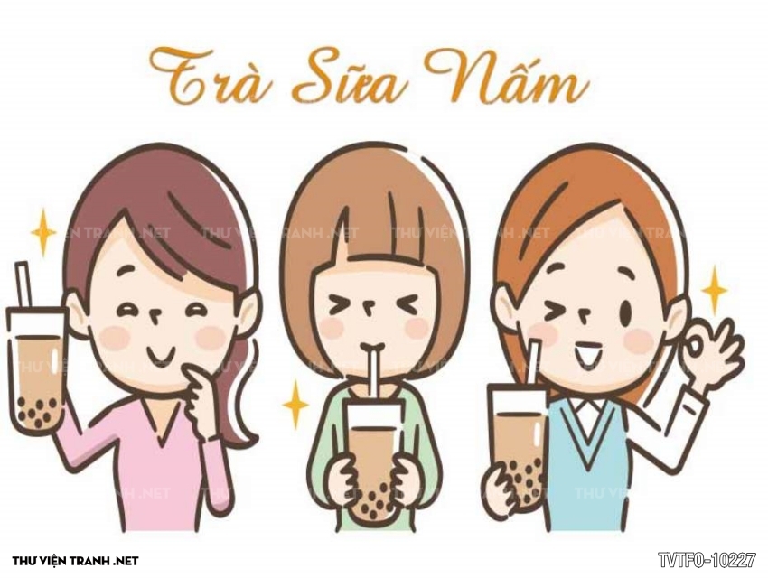 Tranh dán tường quán ăn- các món ăn vặt