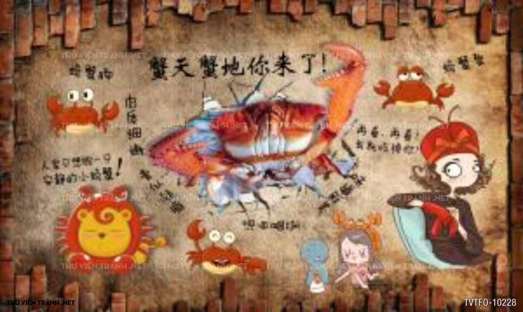 Tranh dán tường quán ăn- các món ăn vặt