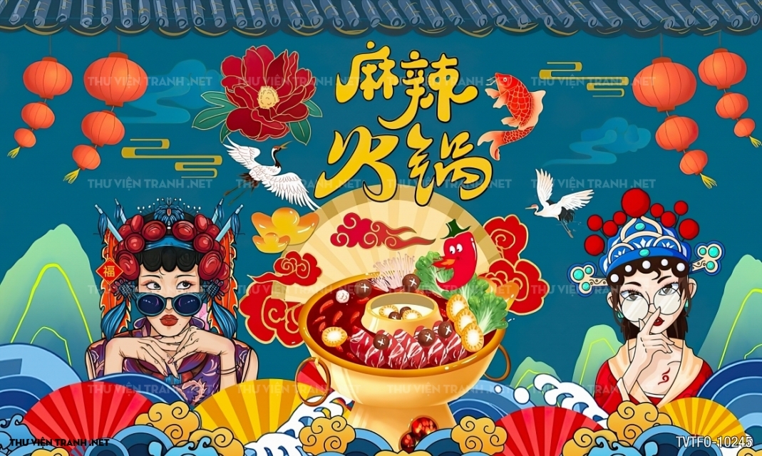 Tranh quán ăn Trung Hoa