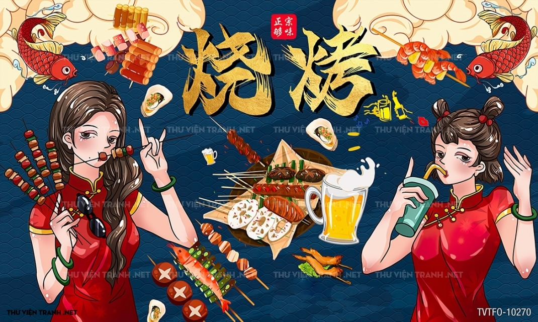 Tranh quán ăn Trung Hoa