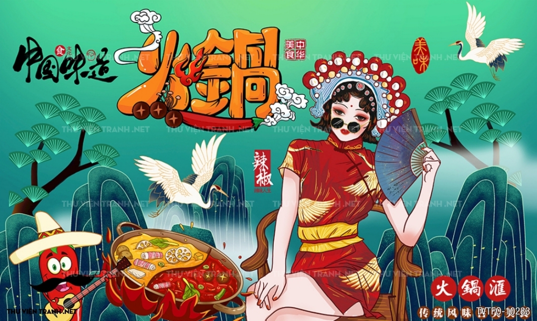 Tranh quán ăn Trung Hoa