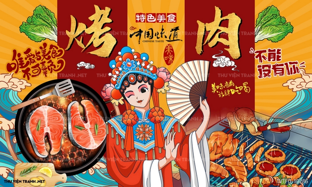 Tranh quán ăn Trung Hoa