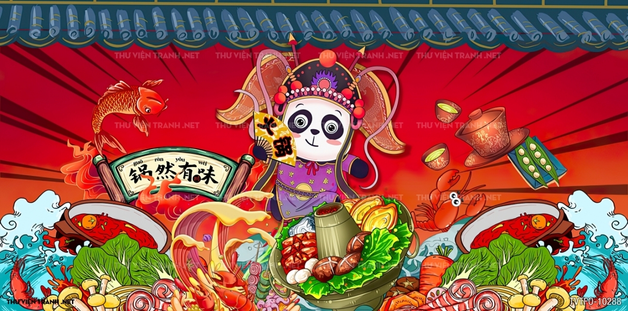 Tranh quán ăn Trung Hoa