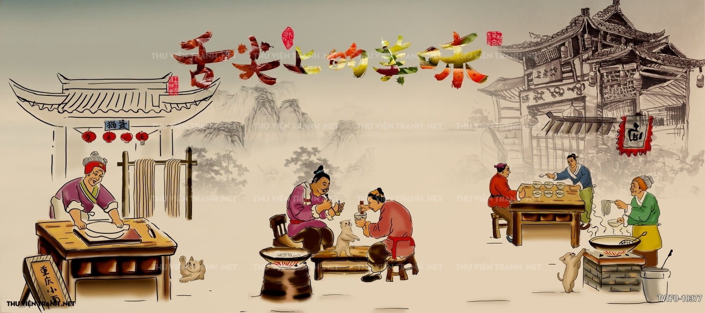 Tranh quán ăn Trung Hoa 2