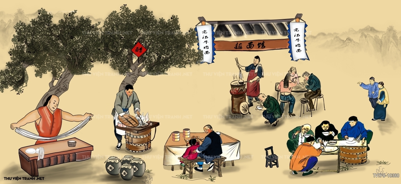 Tranh quán ăn Trung Hoa 2