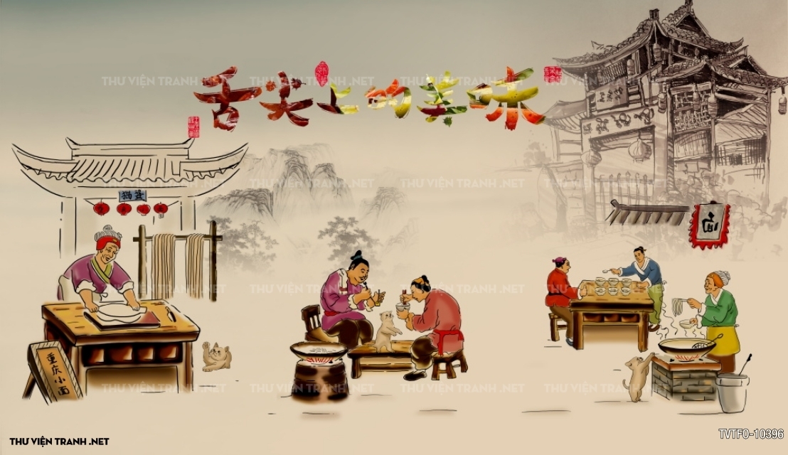Tranh quán ăn Trung Hoa 2