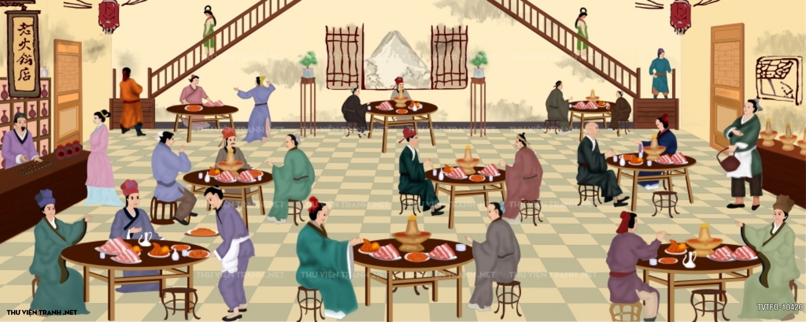 Tranh quán ăn Trung Hoa 3