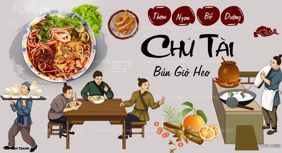 tranh dán tường quán ăn