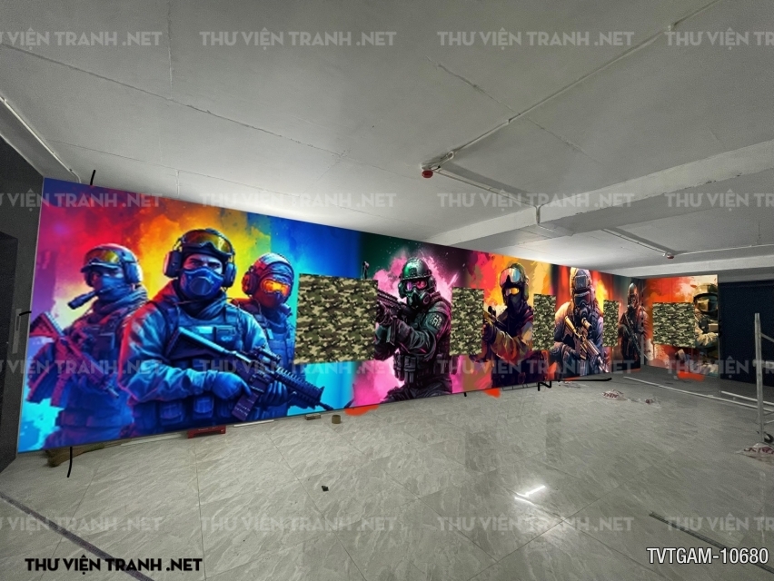 Tranh dán tường  bắn súng half life