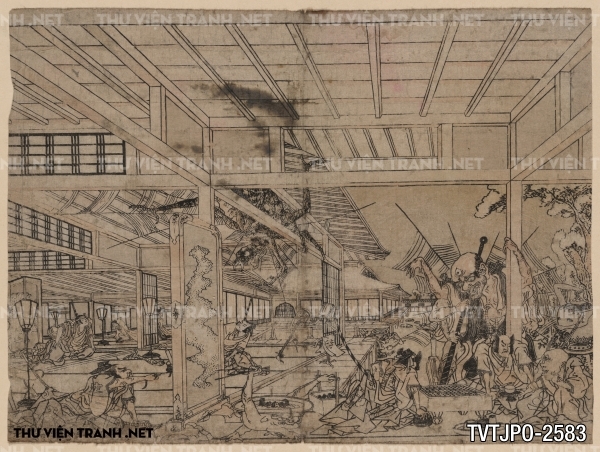 Tranh Nhật cổ vẽ tay Ukiyo-e 2