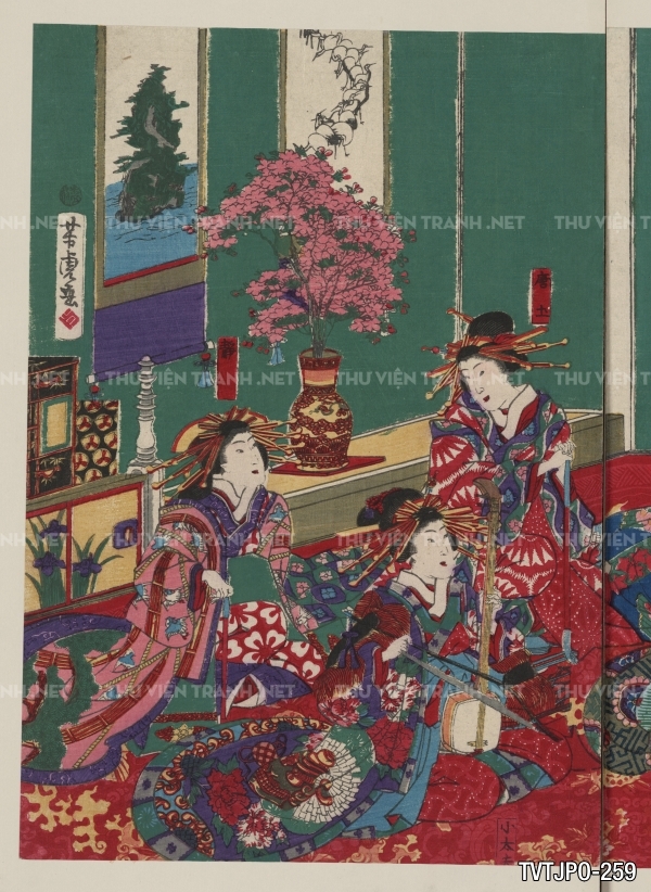 Tranh cổ Nhật bản Ukiyo-e- Tranh khắc gỗ