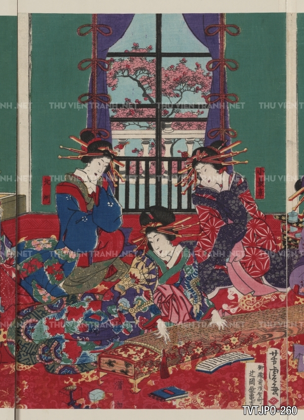 Tranh cổ Nhật bản Ukiyo-e- Tranh khắc gỗ