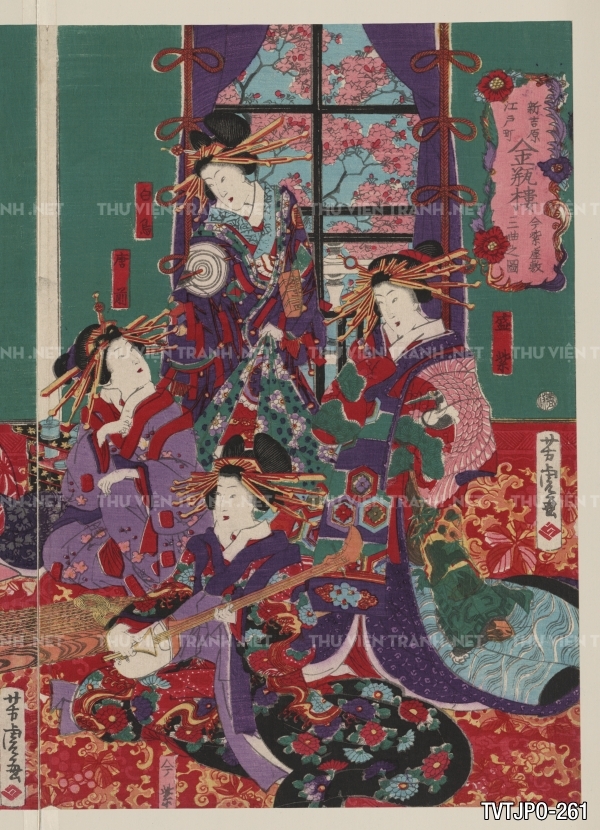 Tranh cổ Nhật bản Ukiyo-e- Tranh khắc gỗ
