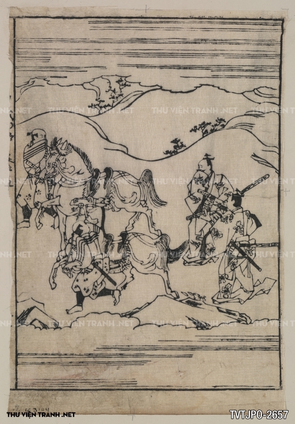 Tranh Nhật cổ vẽ tay Ukiyo-e 3