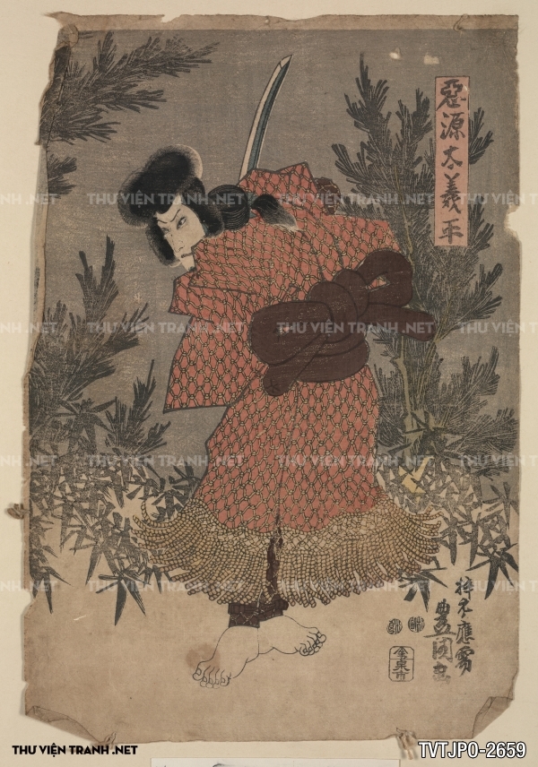 Tranh Nhật cổ vẽ tay Ukiyo-e 3