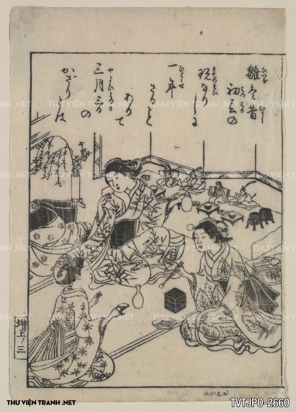 Tranh Nhật cổ vẽ tay Ukiyo-e 3
