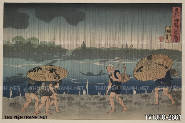 Tranh Nhật cổ vẽ tay Ukiyo-e 3