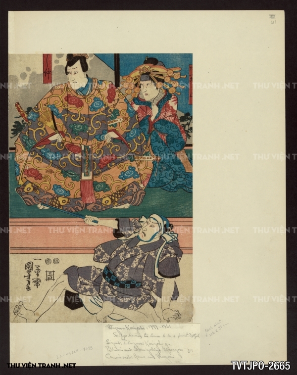Tranh Nhật cổ vẽ tay Ukiyo-e 3