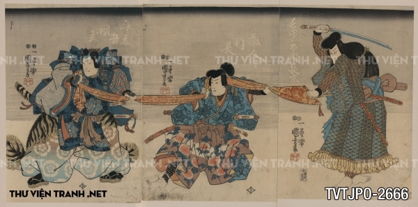 Tranh Nhật cổ vẽ tay Ukiyo-e 3