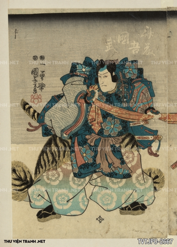 Tranh Nhật cổ vẽ tay Ukiyo-e 3