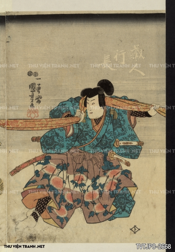 Tranh Nhật cổ vẽ tay Ukiyo-e 3