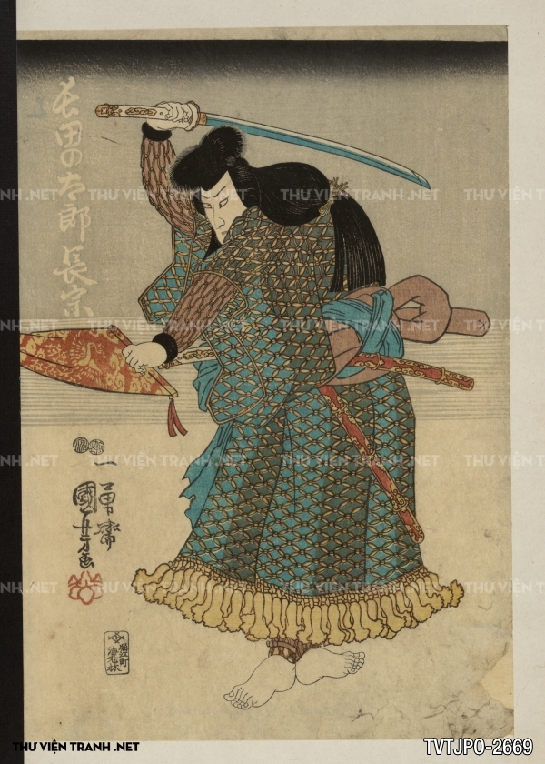 Tranh Nhật cổ vẽ tay Ukiyo-e 3