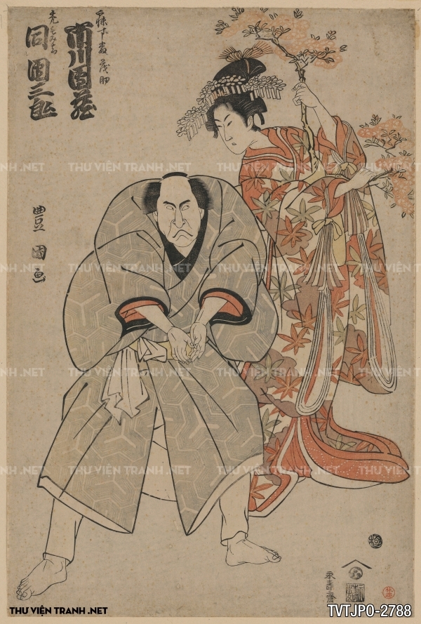 Tranh Nhật cổ Ukiyo-e vẽ tay
