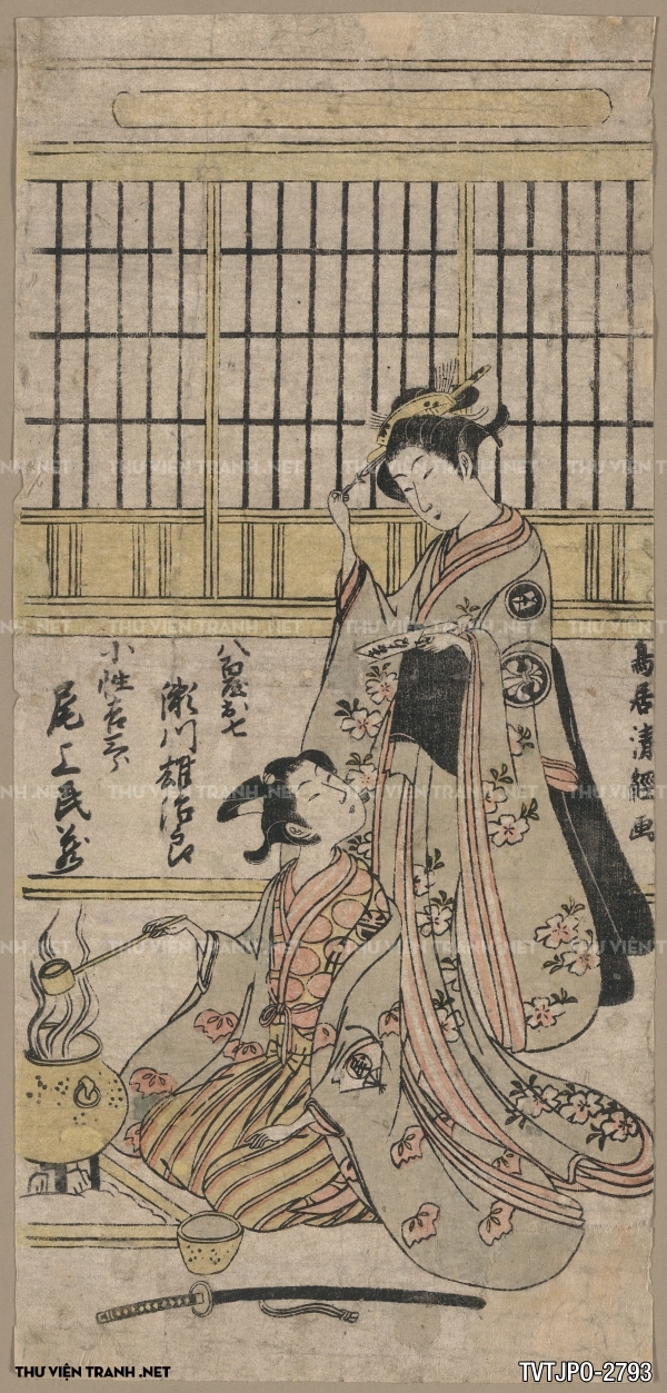 Tranh Nhật cổ Ukiyo-e vẽ tay