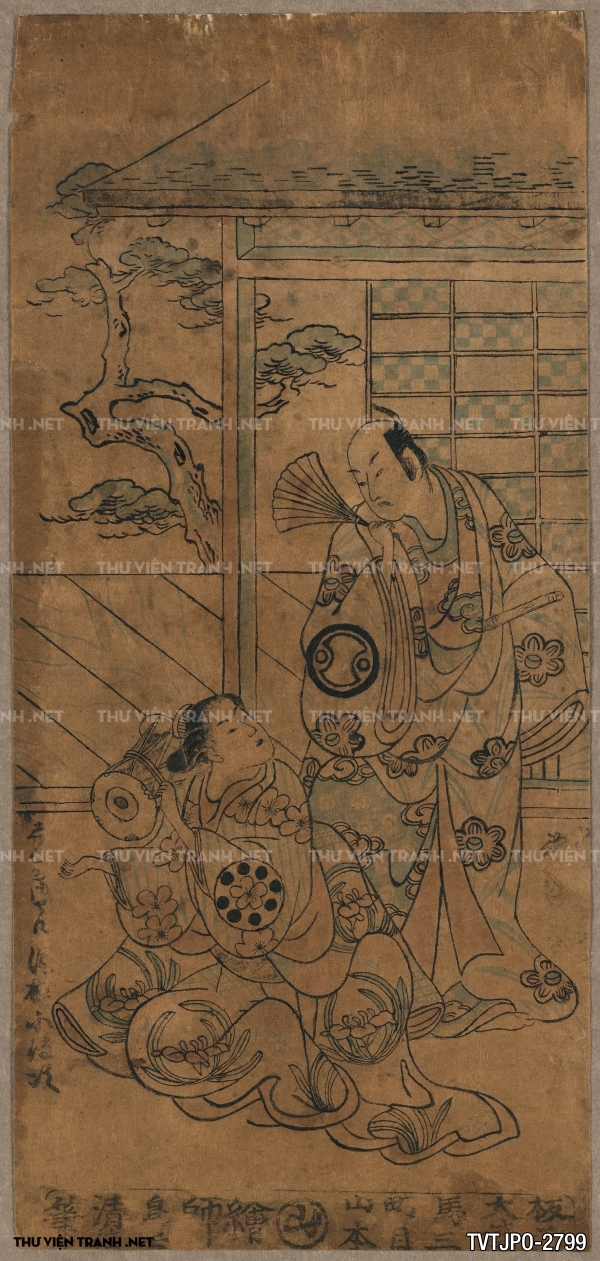 Tranh Nhật cổ Ukiyo-e vẽ tay