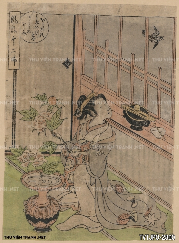 Tranh Nhật cổ Ukiyo-e vẽ tay