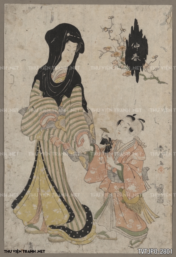 Tranh Nhật cổ Ukiyo-e vẽ tay