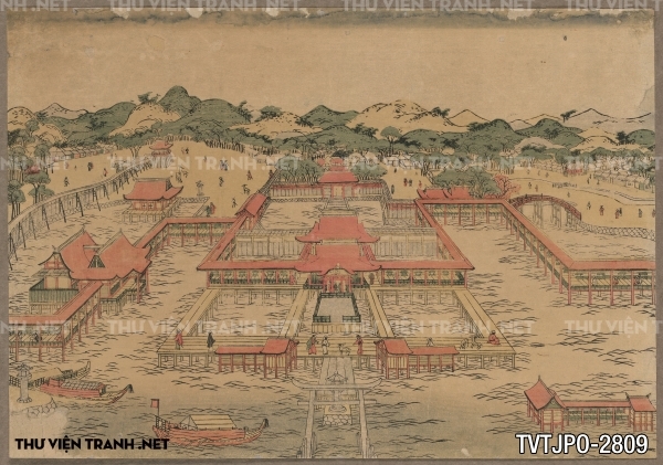 Tranh Nhật cổ Ukiyo-e vẽ tay