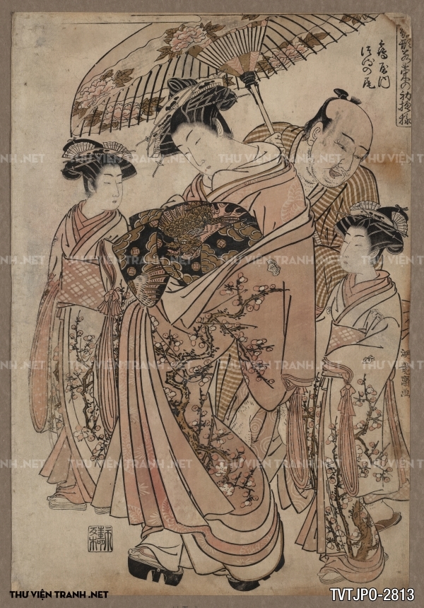 Tranh Nhật cổ Ukiyo-e vẽ tay