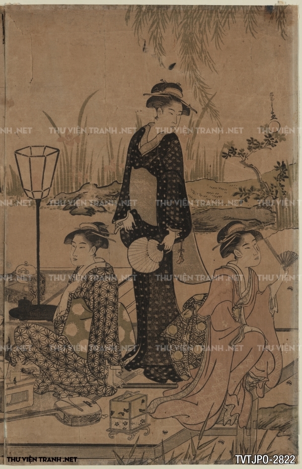 Tranh Nhật cổ Ukiyo-e vẽ tay