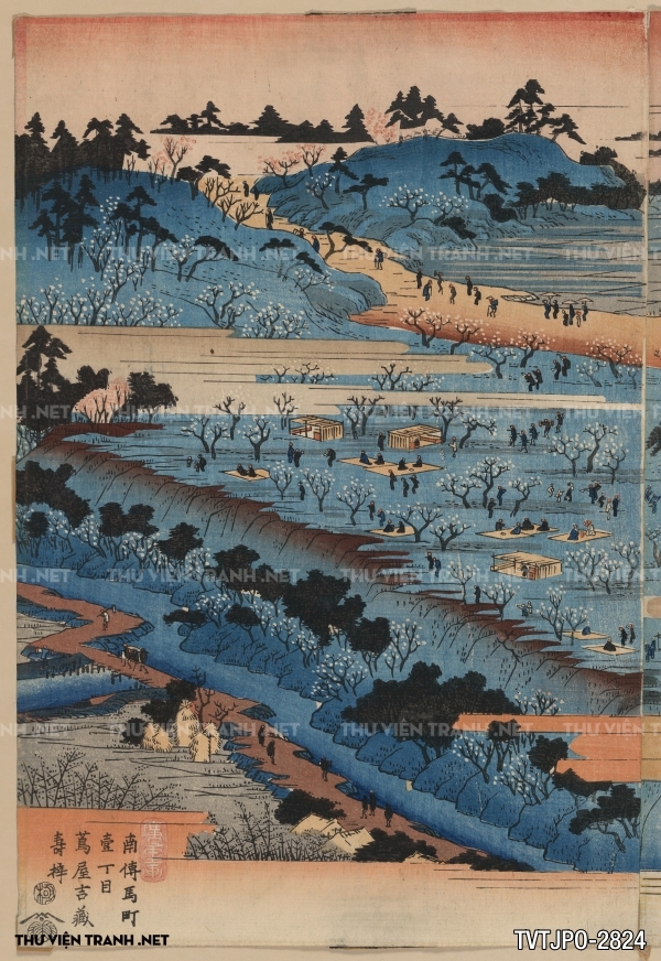 Tranh Nhật cổ Ukiyo-e vẽ tay
