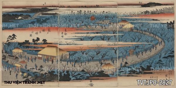 Tranh Nhật cổ Ukiyo-e vẽ tay