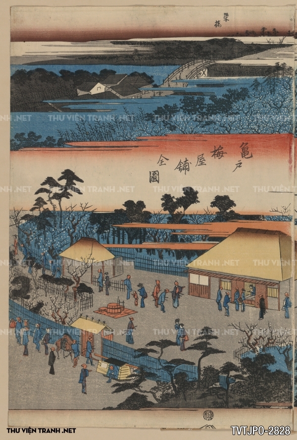 Tranh Nhật cổ Ukiyo-e vẽ tay