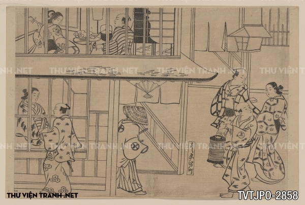 Tranh Nhật cổ Ukiyo-e vẽ tay