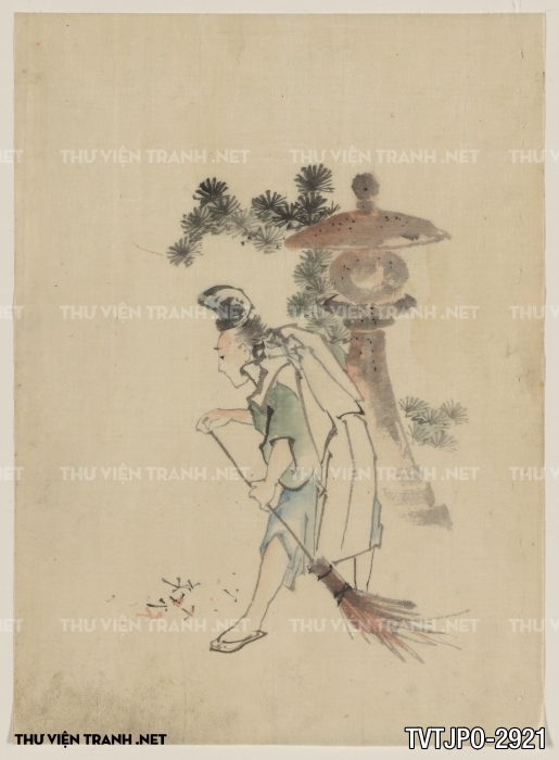 Tranh cổ Nhật Bản vẽ tay
