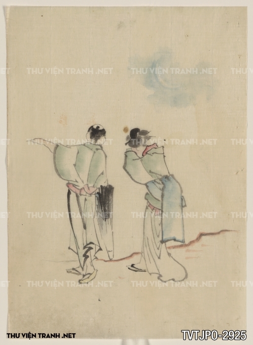 Tranh cổ Nhật Bản vẽ tay
