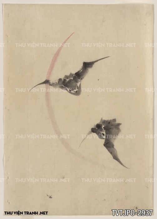 Tranh cổ Nhật Bản vẽ tay